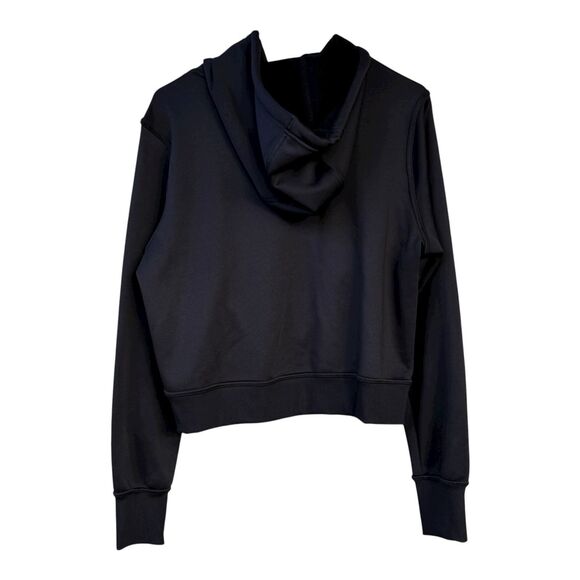 NWT NIKE Women Black Hoodie Sweatshirt Therma Fit One Pullover Logo Fleece - Picture 2 of 3